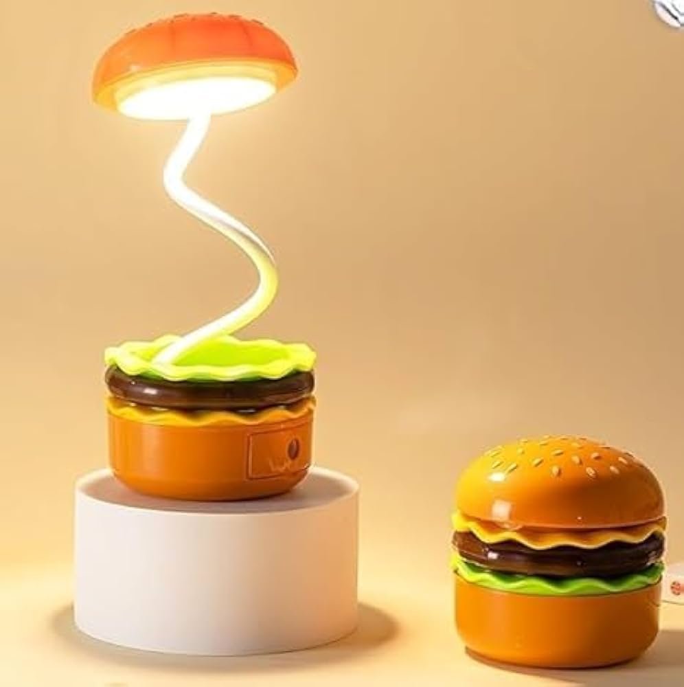 Burger-shaped lamp