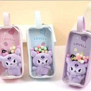 Kuromi pouch with soft toy