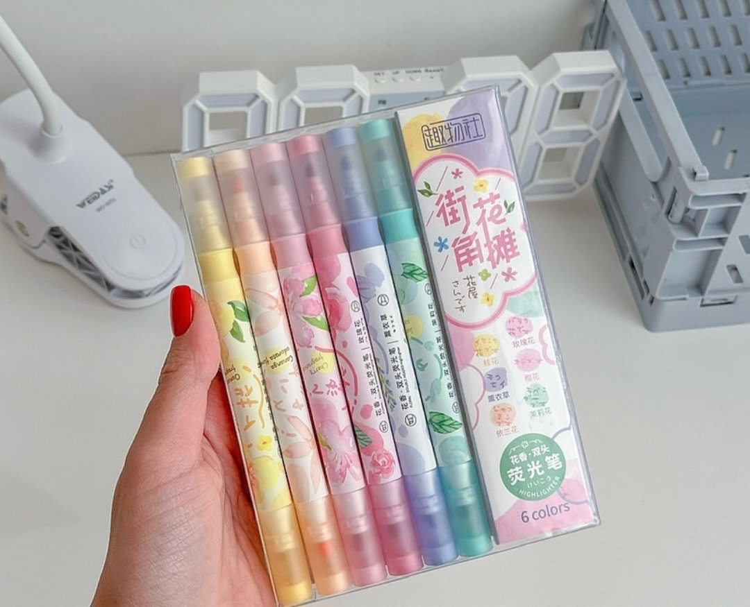 6-Piece Highlighter Cum Sketch Pen Set