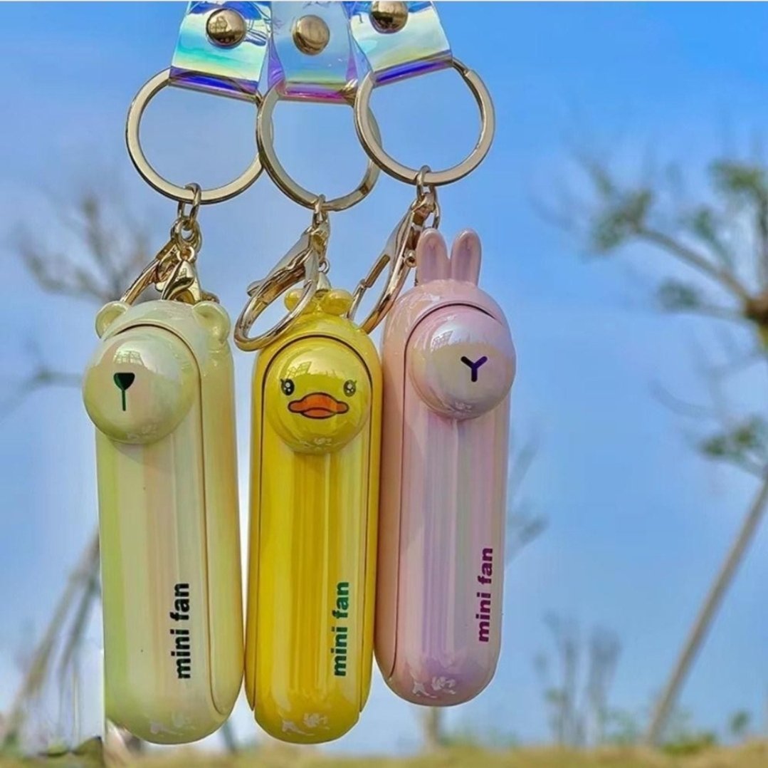 Fan cum Torch with keychain