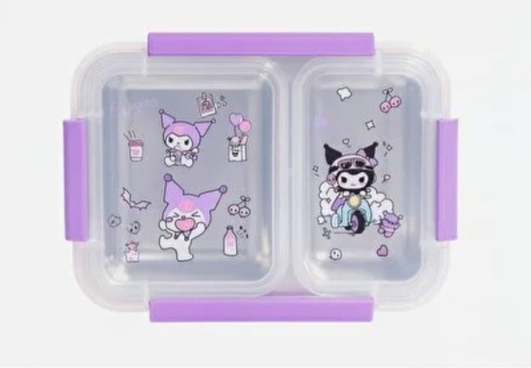 Kuromi 2 partition Lunch Box