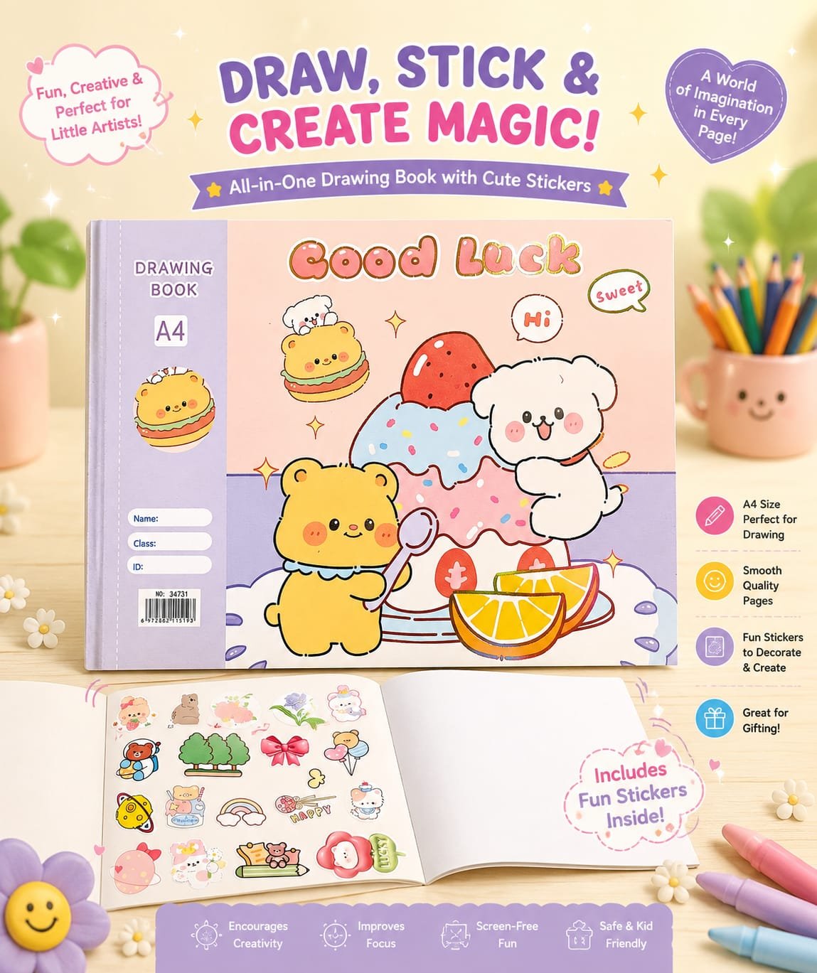Drawing Books with Stickers